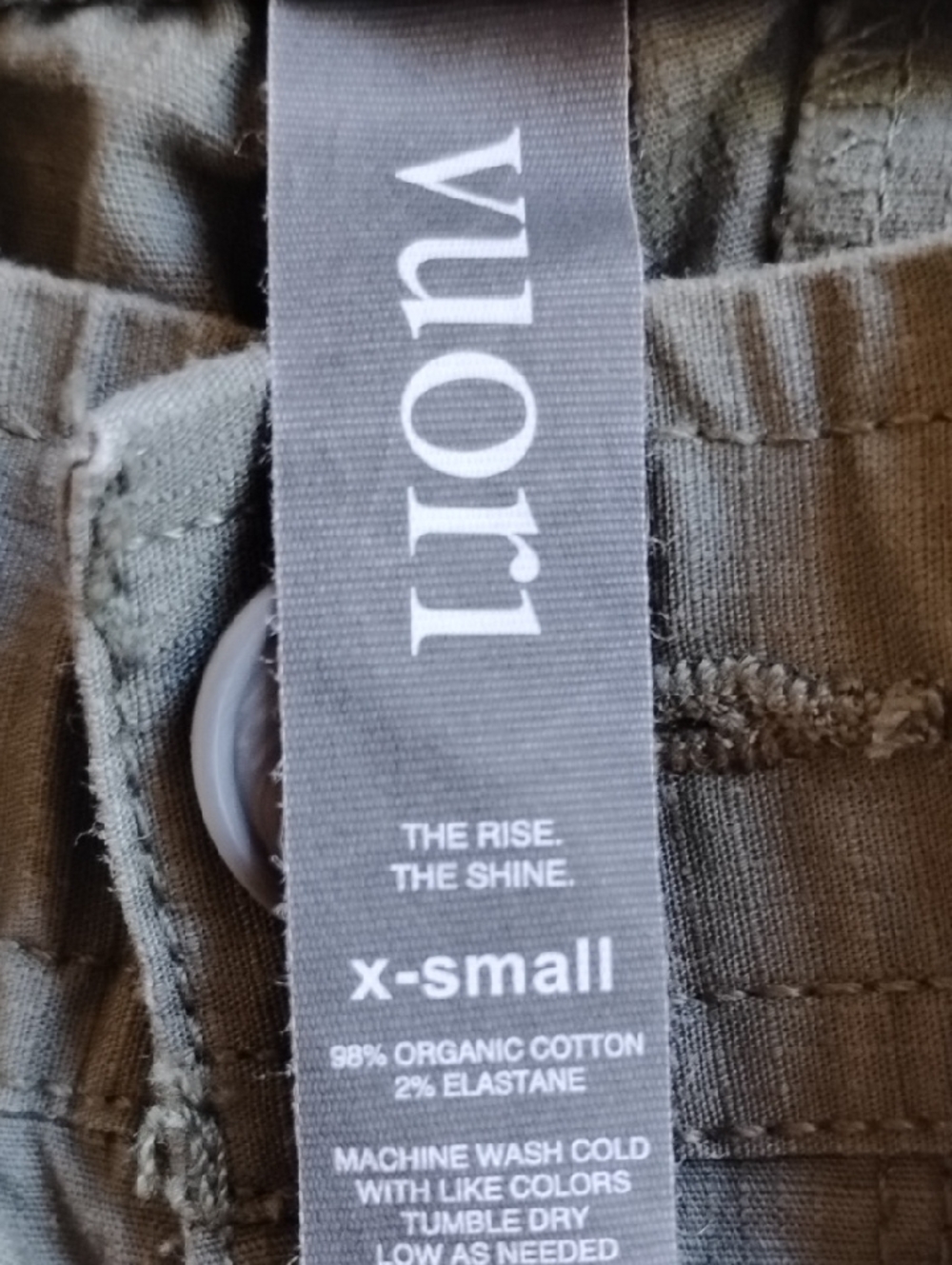 Vuori Women's Cotton Ripstop Pants XS Army Green - Picture 6 of 10